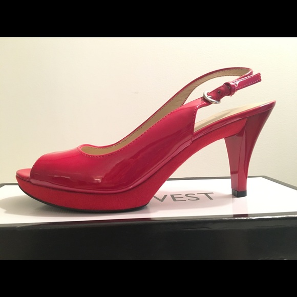 Nine West Shoes - Nine West "Karoo" Slingback Peep Toe Heels, 5.5